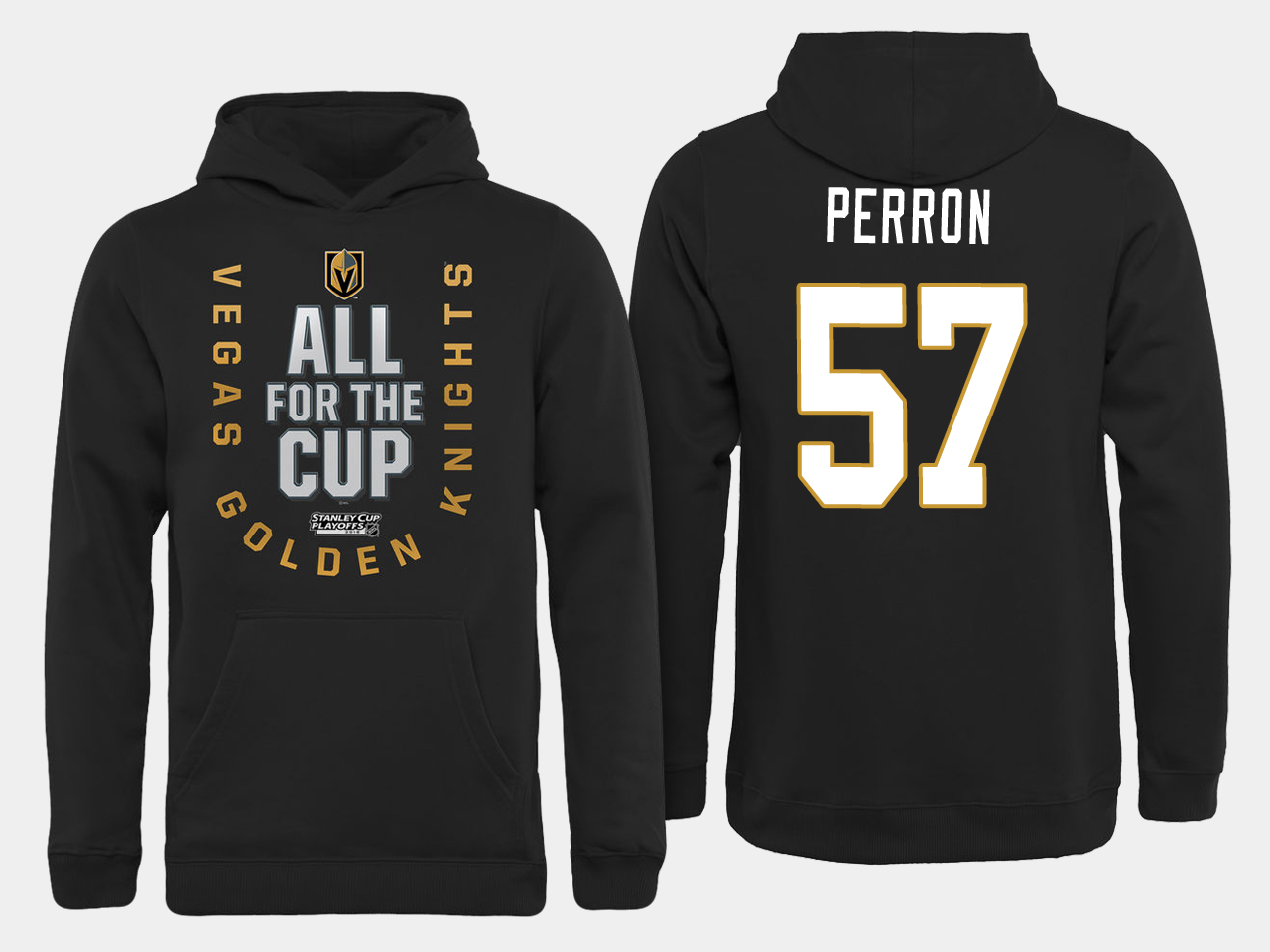 Men NHL Vegas Golden Knights #57 Perron All for the Cup hoodie